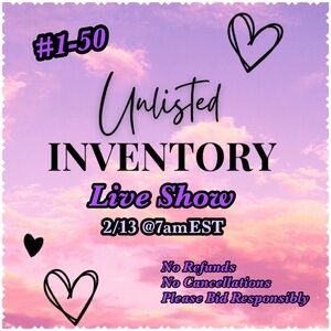 ❌SOLD OUT❌1-50 $5 STARTS UNLISTED ITEM-“Live Show”Fri. 2/13 @7amEST!!🎉